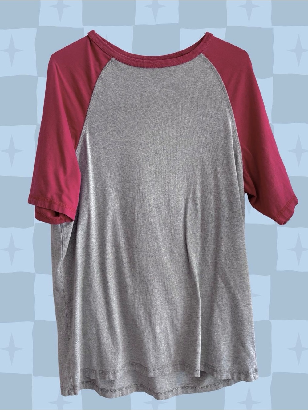 FREE WITH PURCHASE Red and Grey Baseball Tee
